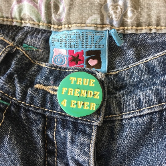 FRENDZ Denim Capri / Long Embellished Shorts - Picture 3 of 6